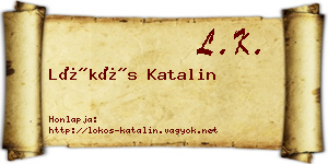 Lökös Katalin névjegykártya