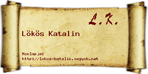 Lökös Katalin névjegykártya