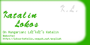 katalin lokos business card